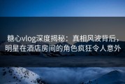 糖心vlog深度揭秘：真相风波背后，明星在酒店房间的角色疯狂令人意外