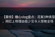 【震惊】糖心vlog盘点：花絮3种类型，网红上榜理由极少见令人惊艳全场